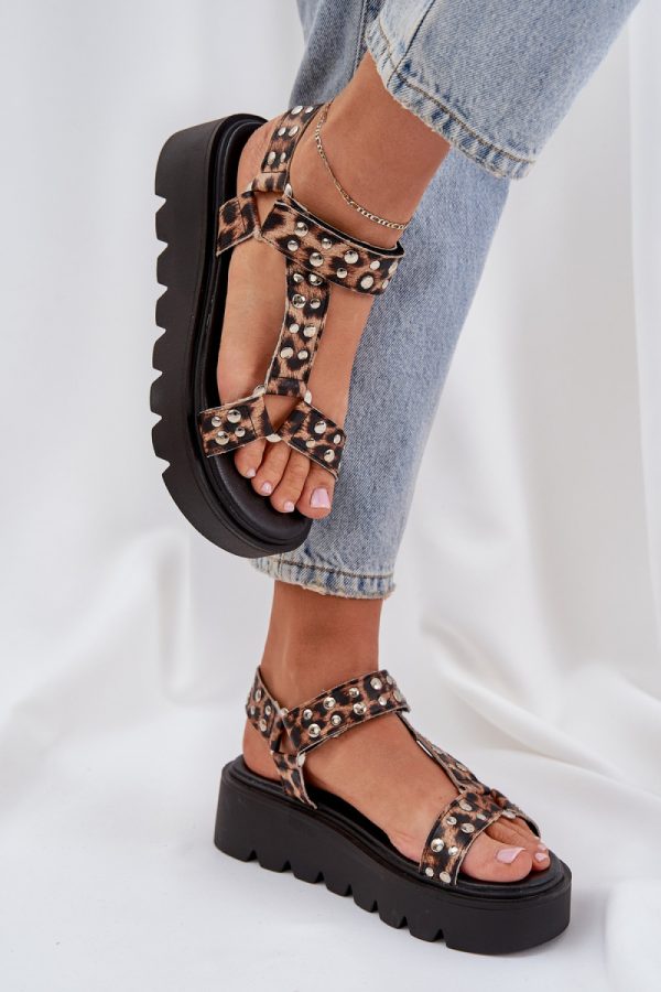 brown Platform sandals model 210158 Step in style