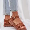1069098.jpg Brown Sandals in Sandals & Flip-Flops For Women with Fabric, Footbed and Platform Height
