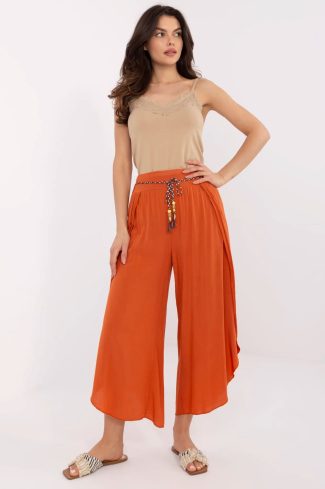 Orange Women Trousers in Pants, Trousers, Shorts with Viscose