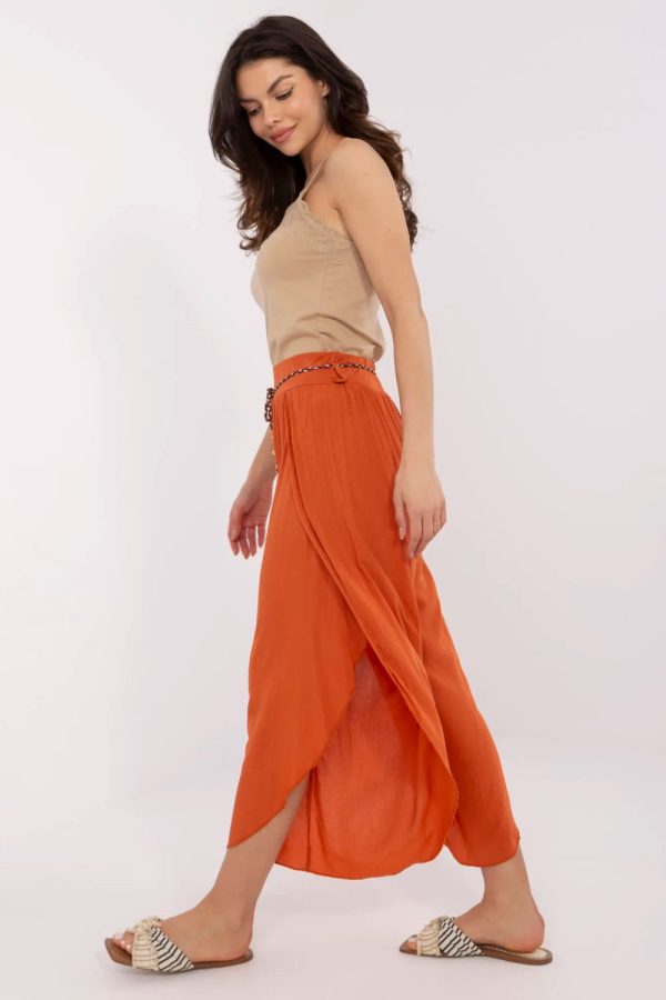 Orange Women Trousers in Pants, Trousers, Shorts with Viscose