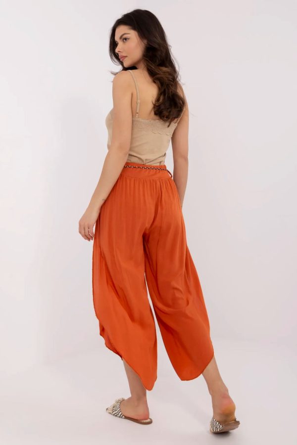 Orange Women Trousers in Pants, Trousers, Shorts with Viscose