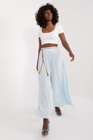 Blue Women's Pants in Pants, Trousers, Shorts with Viscose