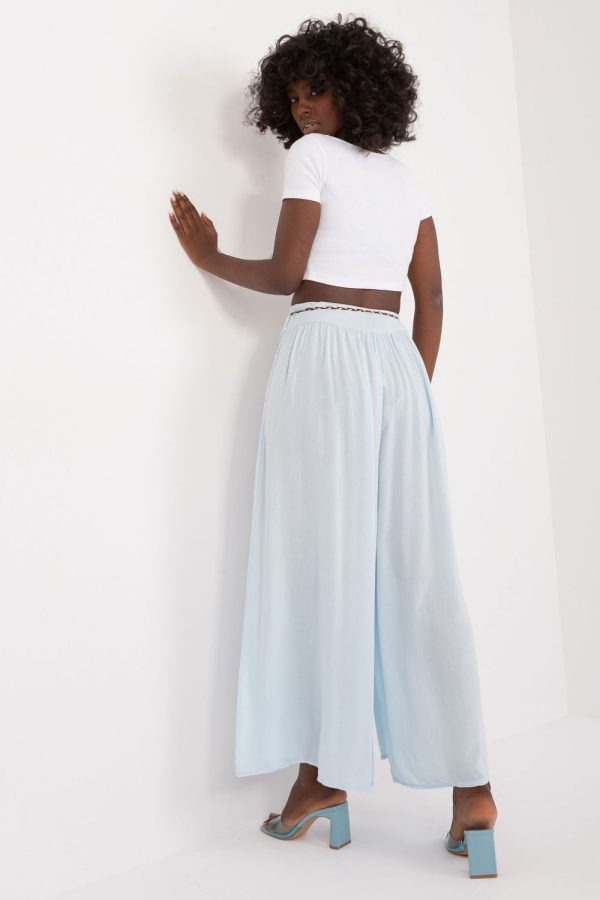 Blue Women's Pants in Pants, Trousers, Shorts with Viscose