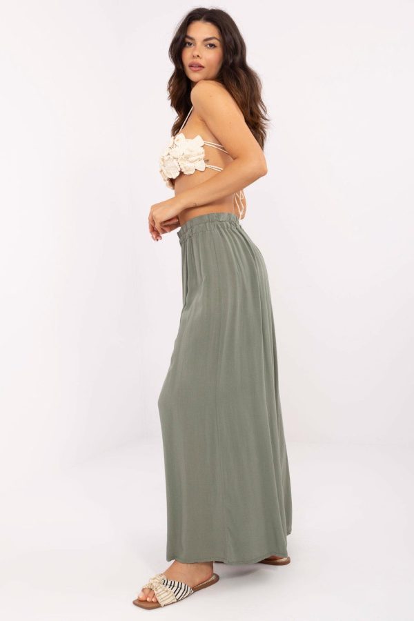 Green Women Trousers in Pants, Trousers, Shorts with Viscose