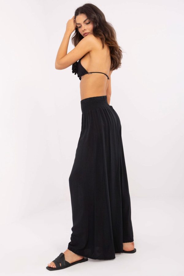 Black Women Trousers in Pants, Trousers, Shorts with Viscose