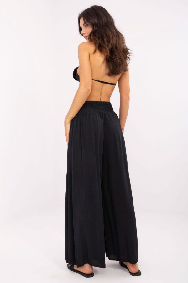 Black Women Trousers in Pants, Trousers, Shorts with Viscose