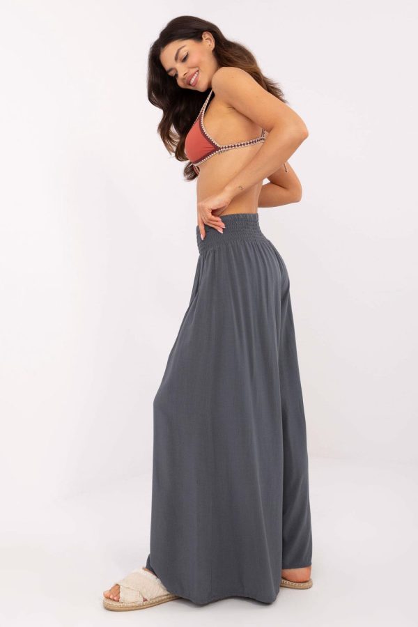 Grey Women's Pants in Pants, Trousers, Shorts with Viscose