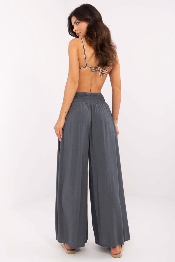 Grey Women's Pants in Pants, Trousers, Shorts with Viscose