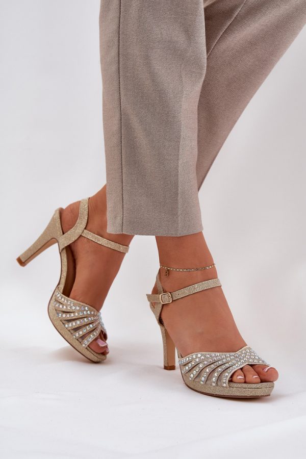 yellow Heel sandals model 210697 Step in style