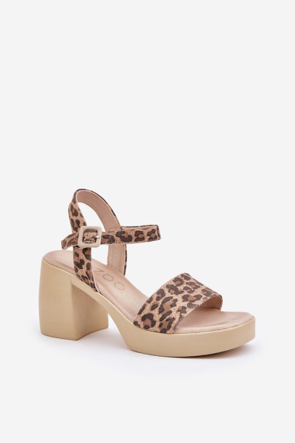 brown Heel sandals model 210703 Step in style