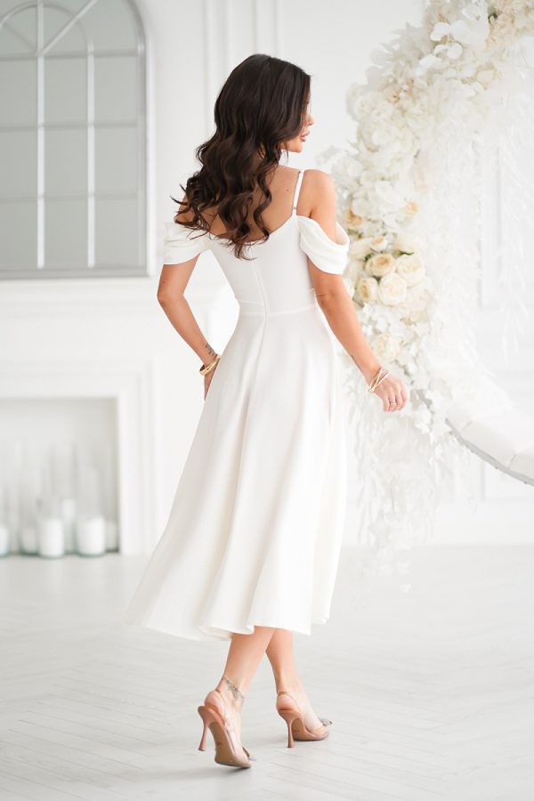 Beige Evening Dress in Evening Dresses with Spandex and Polyester