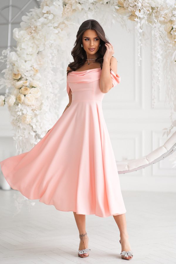 Pink Evening Dress in Evening Dresses with Spandex and Polyester
