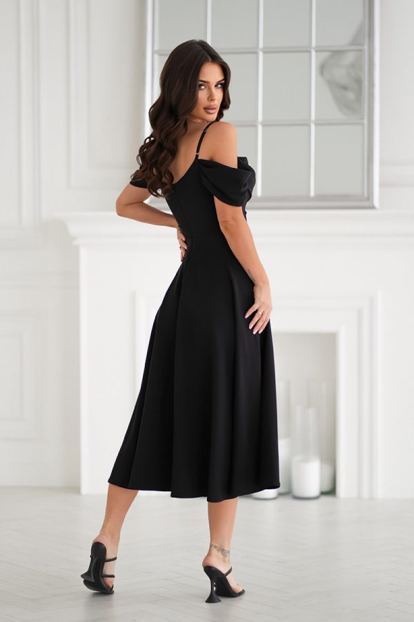 Black Evening Dress in Evening Dresses with Spandex and Polyester