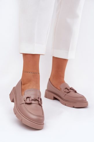 1071264.jpg Beige Mocassin in Moccasins, Loafers with Fabric, Footbed, Upper Height and Heel Height