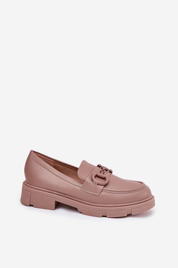Beige Mocassin in Moccasins, Loafers with Fabric, Footbed, Upper Height and Heel Height
