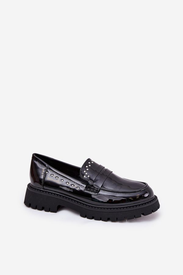 Black Mocassin in Moccasins, Loafers with Fabric, Footbed, Upper Height and Heel Height