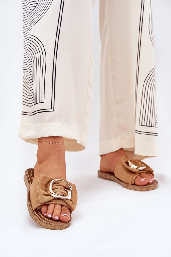 Brown Flip-flops in Sandals & Flip-Flops For Women with Fabric, Footbed and Heel Height