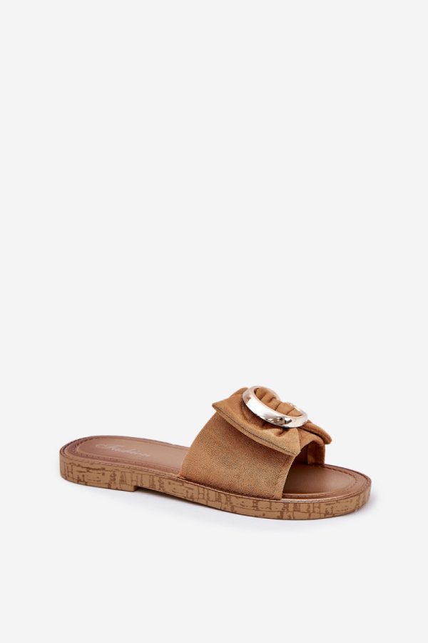 Brown Flip-flops in Sandals & Flip-Flops For Women with Fabric, Footbed and Heel Height