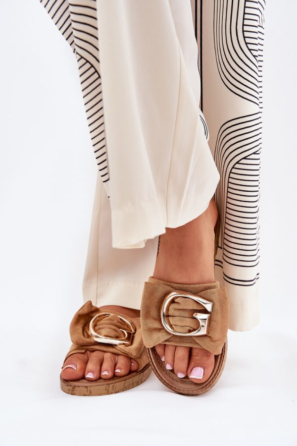 Brown Flip-flops in Sandals & Flip-Flops For Women with Fabric, Footbed and Heel Height