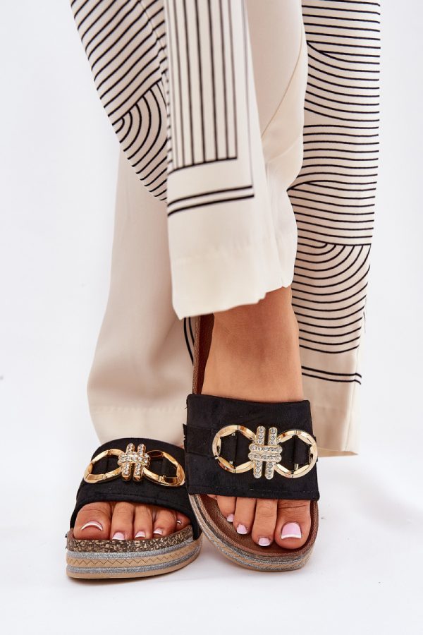 black Platform sandals model 210751 Step in style