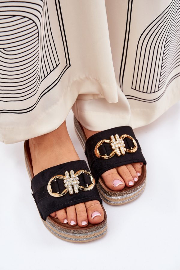 black Platform sandals model 210751 Step in style