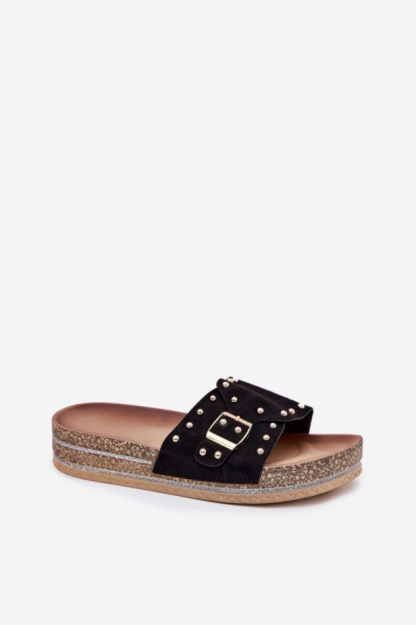 black Platform sandals model 210753 Step in style