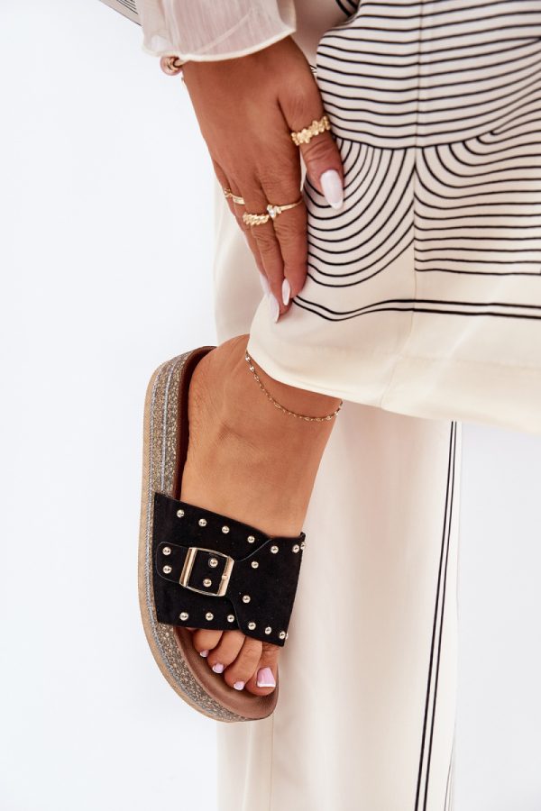 black Platform sandals model 210753 Step in style