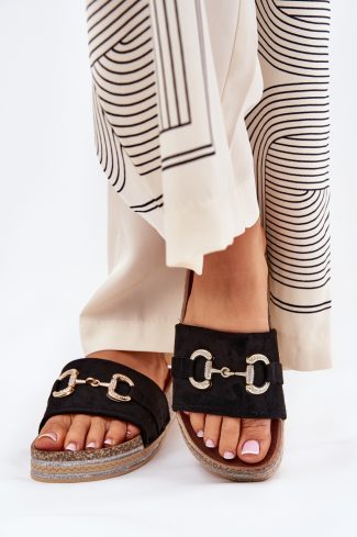 black Platform sandals model 210760 Step in style