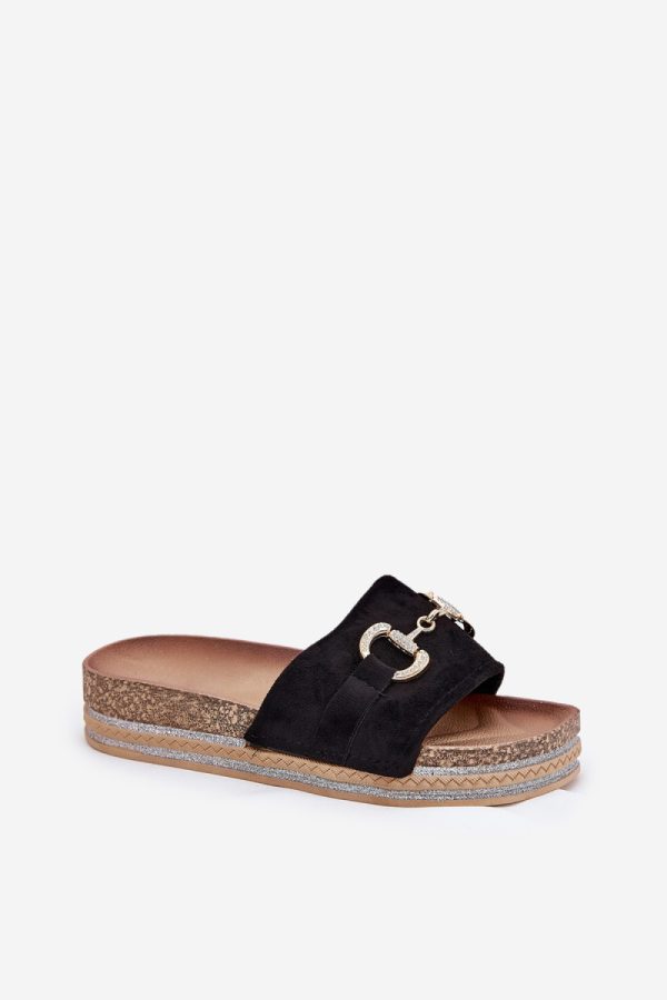 black Platform sandals model 210760 Step in style