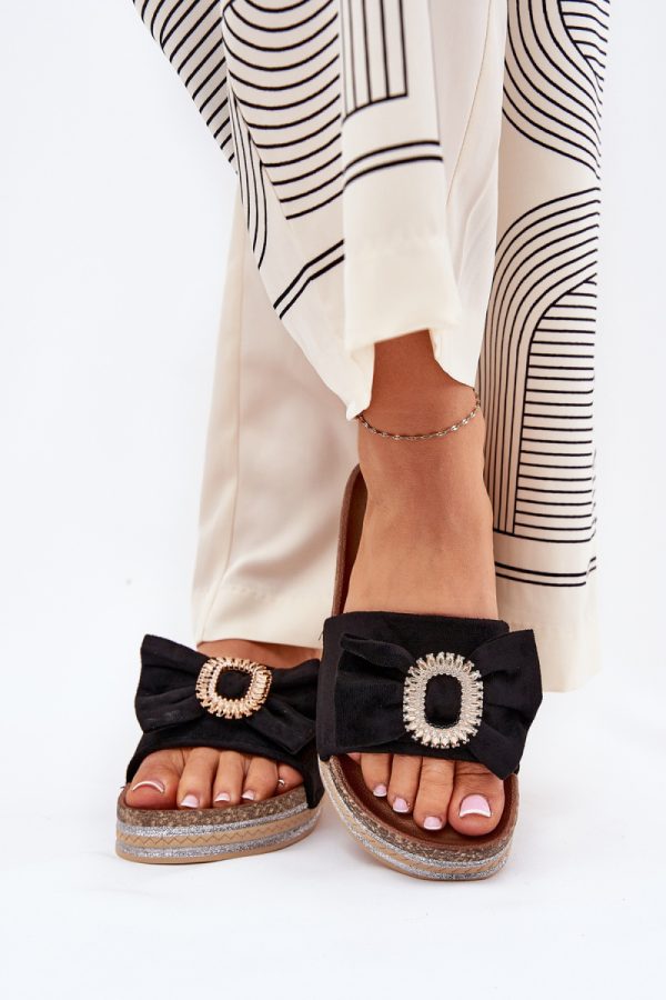 black Platform sandals model 210764 Step in style