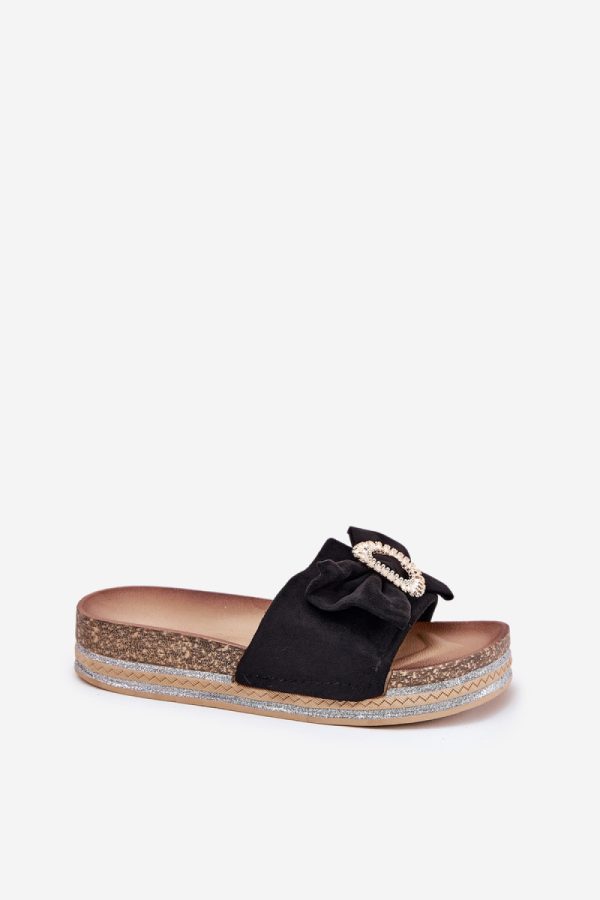 black Platform sandals model 210764 Step in style