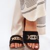 1071357.jpg Black Platform Sandals in Sandals & Flip-Flops For Women with Fabric, Footbed and Platform Height