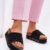 Black Flip-flops in Sandals & Flip-Flops For Women with Fabric, Footbed and Platform Height