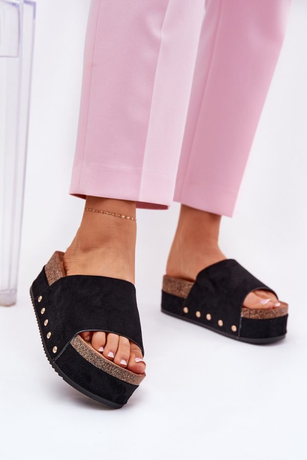 Black Flip-flops in Sandals & Flip-Flops For Women with Fabric, Footbed and Platform Height