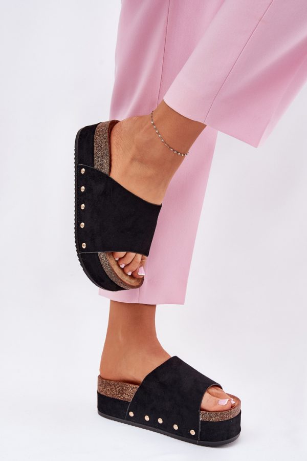 Black Flip-flops in Sandals & Flip-Flops For Women with Fabric, Footbed and Platform Height