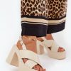 1071453.jpg Beige Heel Sandals in Sandals & Flip-Flops For Women with Fabric, Footbed, Heel Height and Platform Height