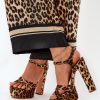 1071465.jpg Brown Heel Sandals in Sandals & Flip-Flops For Women with Fabric, Footbed and Heel Height