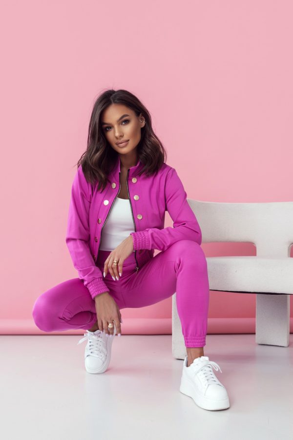 Pink Set in Pants, Trousers, Shorts with Spandex and Viscose