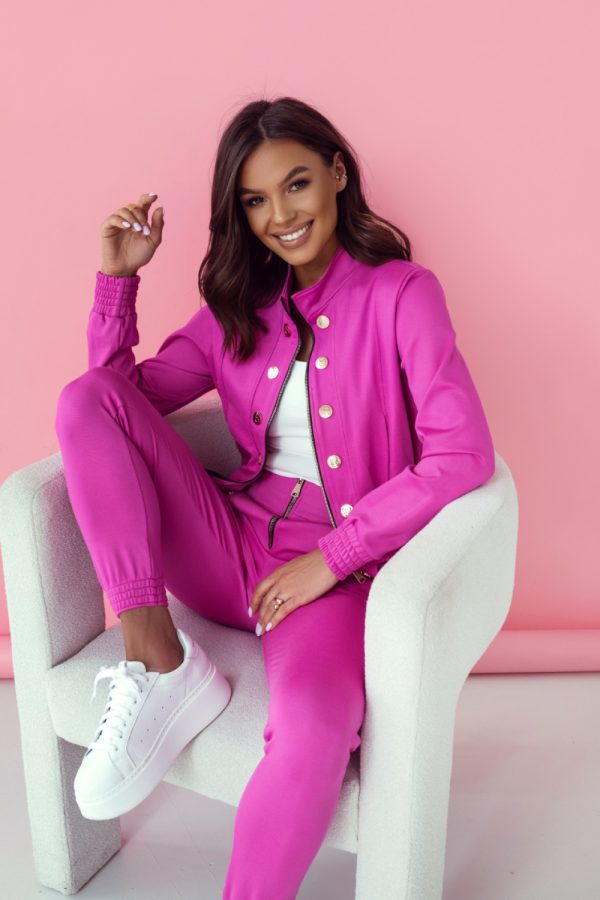 Pink Set in Pants, Trousers, Shorts with Spandex and Viscose