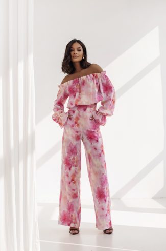 Multicolor Set in Pants, Trousers, Shorts with Len and Viscose