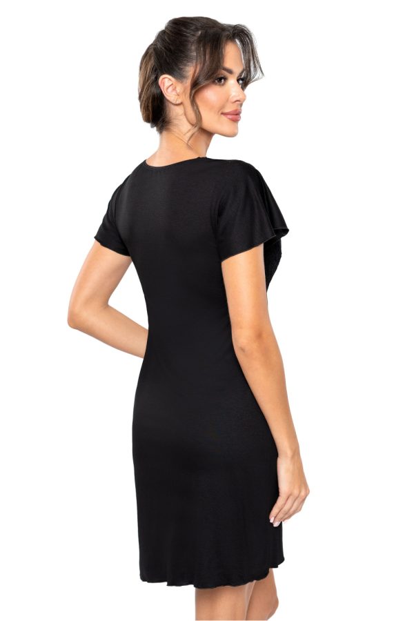 Black Nightshirt in Nightgowns, Nighties, Sleep Shirts with Spandex, Polyamide and Viscose