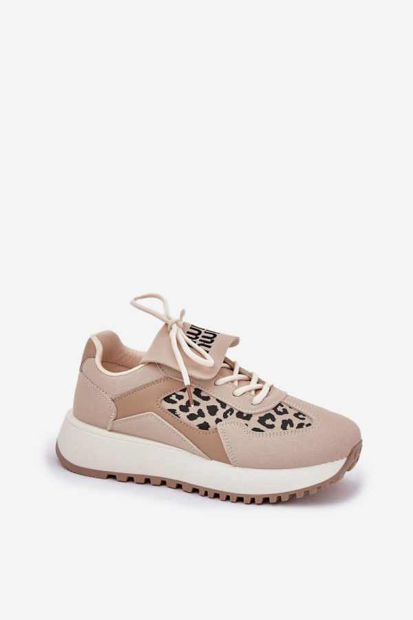 beige Platform sneakers model 211006 Step in style