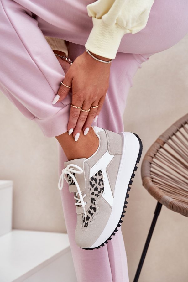white Platform sneakers model 211007 Step in style
