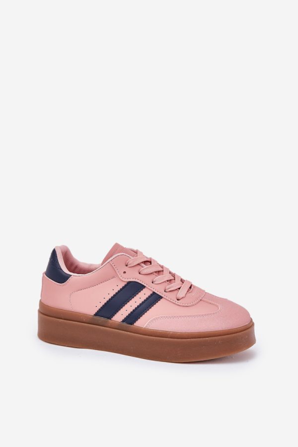pink Platform sneakers model 211009 Step in style