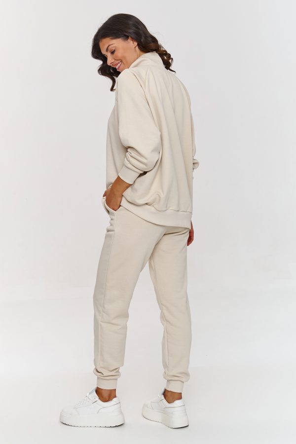 Beige Set in Pants, Trousers, Shorts with Cotton and Spandex