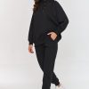 Black Set in Pants, Trousers, Shorts with Cotton and Spandex