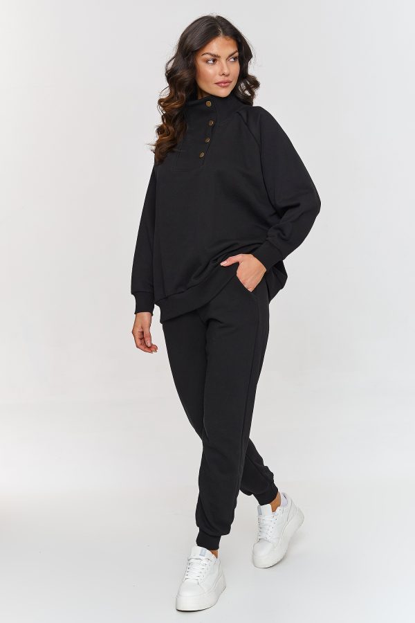 Black Set in Pants, Trousers, Shorts with Cotton and Spandex