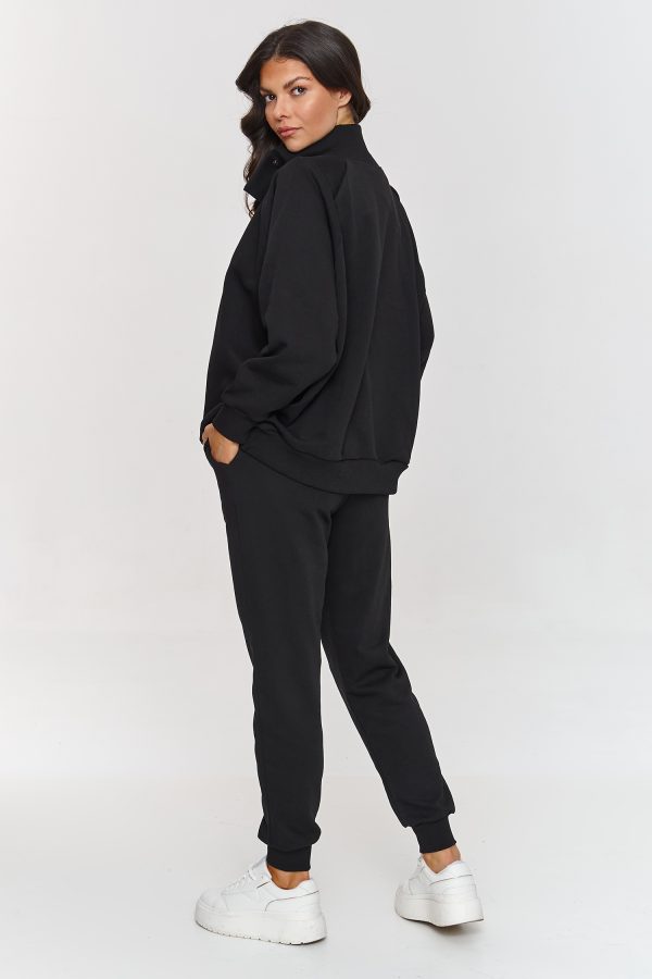 Black Set in Pants, Trousers, Shorts with Cotton and Spandex
