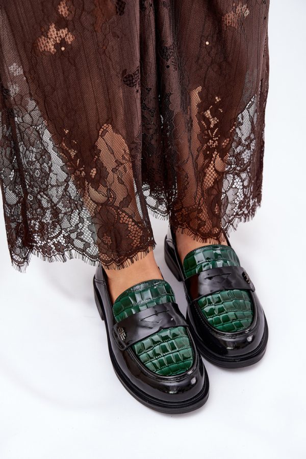 Black Mocassin in Moccasins, Loafers with Fabric, Footbed, Upper Height and Heel Height