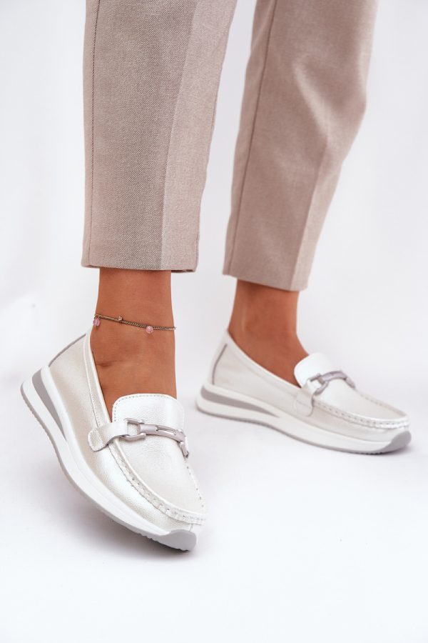 Grey Mocassin in Moccasins, Loafers with Fabric, Footbed, Upper Height and Platform Height